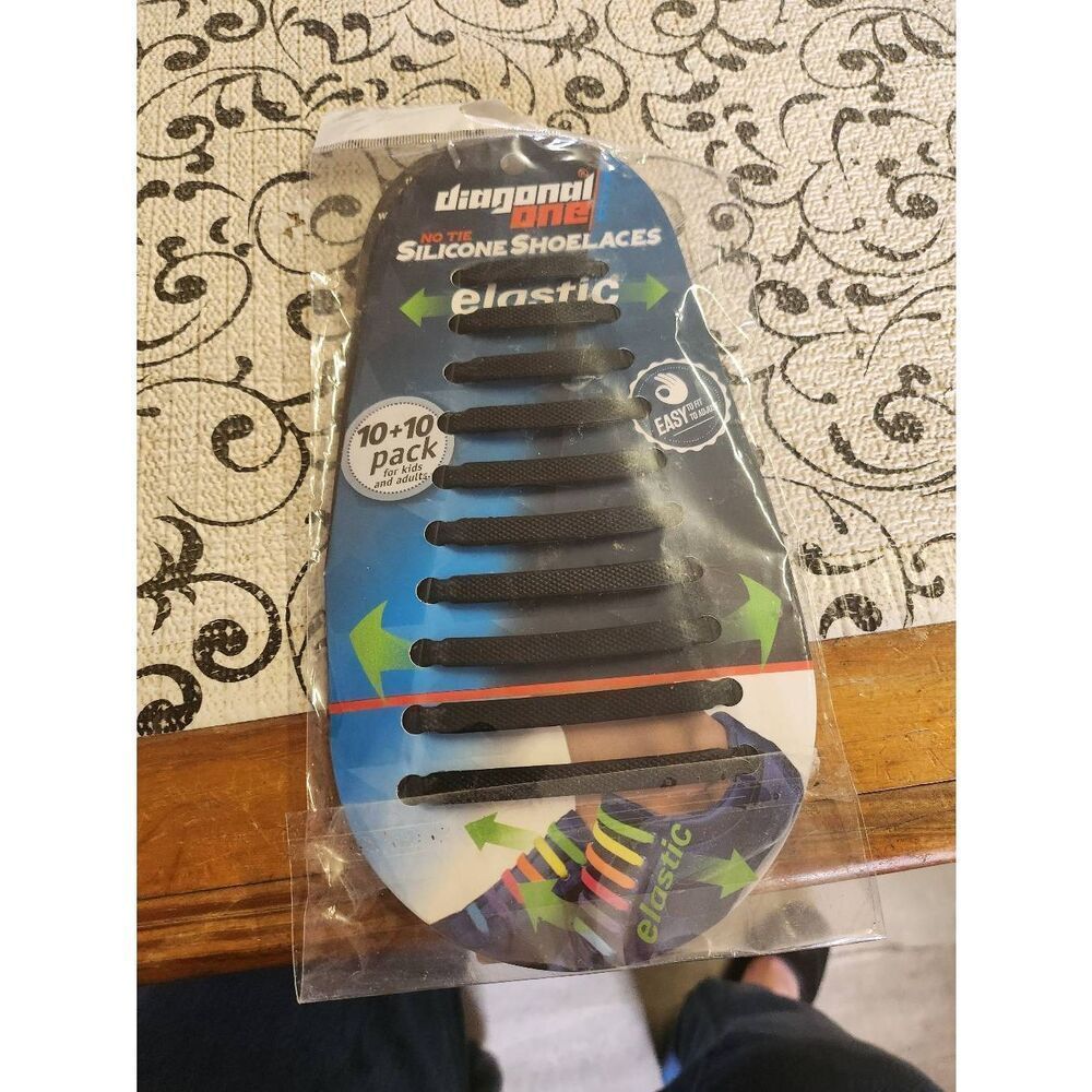 Diagonal One No Tie Silicone Shoelaces